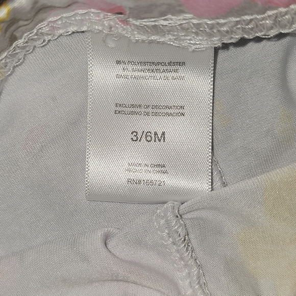 2 Piece Baby On Board Pink Quilted Toddler Pullover with Bunny Design Size 3-6 M - Picture 4 of 7